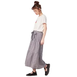 【betty’s 貝蒂思】腰鬆緊格紋不對稱壓摺拼接裙(黃色) 歷史價格詳細信息