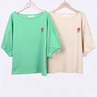 betty’s貝蒂思　圓領印花開岔T-shirt (淺藍) 歷史價格詳細信息