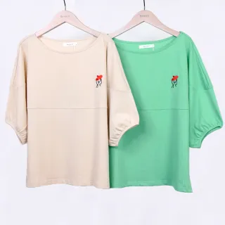 betty’s貝蒂思　圓領印花開岔T-shirt (淺藍) 歷史價格詳細信息