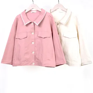 【betty’s 貝蒂思】刺繡領七分袖休閒外套(米白) 歷史價格詳細信息