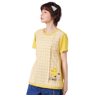 【betty’s 貝蒂思】前口袋貓咪印花鬆緊腰長褲(黃色) 歷史價格詳細信息