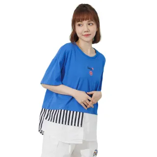 【betty’s 貝蒂思】條紋不對稱拼接圓領長袖T-shirt(共二色) 歷史價格詳細信息
