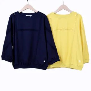 【betty’s 貝蒂思】鏤空蕾絲半開襟立領澎袖T-shirt(黑色) 歷史價格詳細信息