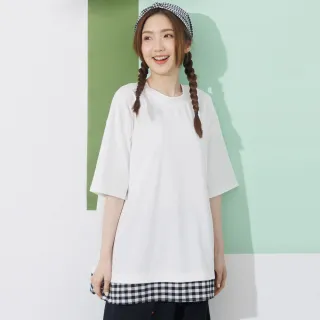 【betty’s 貝蒂思】下擺拼接蕾絲連帽長版上衣(黑色) 歷史價格詳細信息