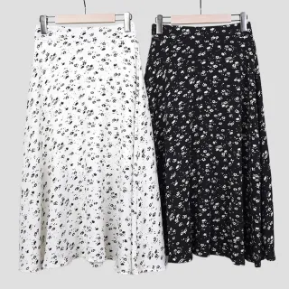 【betty’s 貝蒂思】腰鬆緊小花拼接雪紡長裙(深藕色) 歷史價格詳細信息