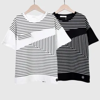 【betty’s 貝蒂思】條紋拼接圓領長袖上衣(共二色) 歷史價格詳細信息