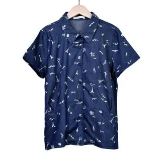 betty’s貝蒂思　童趣印交叉線微透膚上衣(白色) 歷史價格詳細信息