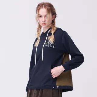 【betty’s 貝蒂思】下擺抽繩撞色拼接立領連帽外套(黑色) 歷史價格詳細信息