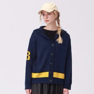 【betty’s 貝蒂思】撞色水手領開襟毛衣(駝色) 歷史價格詳細信息