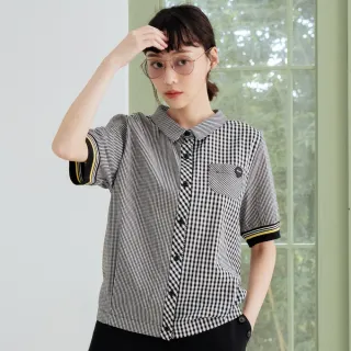 【betty’s 貝蒂思】格子拼接純色短袖T-shirt(白) 歷史價格詳細信息