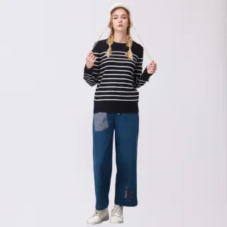 【betty’s 貝蒂思】腰鬆緊繡字直筒牛仔褲(深藍色) 歷史價格詳細信息