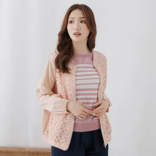 【betty’s 貝蒂思】花朵蕾絲拼接立領外套(黑色) 歷史價格詳細信息