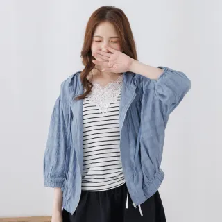 【betty’s 貝蒂思】下擺鬆緊抽皺格紋落肩圓領襯衫(共二色) 歷史價格詳細信息