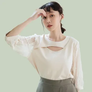 【betty’s 貝蒂思】交叉羅紋領條紋七分袖上衣(淺綠) 歷史價格詳細信息