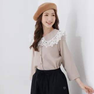 【betty’s 貝蒂思】氣質蕾絲大翻領雪紡襯衫(卡其色) 價格比較,價格查詢,歷史價格詳細信息