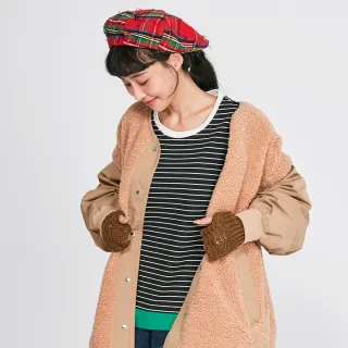 【betty’s 貝蒂思】條紋撞色拼接荷葉邊T-shirt(共二色) 歷史價格詳細信息