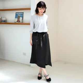 betty’s貝蒂思　拼接細直條紋寬版襯衫(深藍) 歷史價格詳細信息