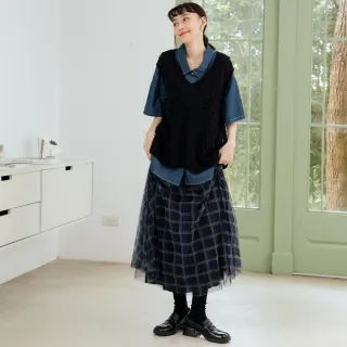 【betty’s 貝蒂思】知性格紋短袖寬領長洋裝(黑色) 歷史價格詳細信息