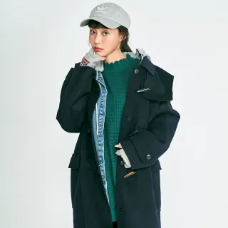 【betty’s 貝蒂思】荷葉邊寬版連帽風衣(黑色) 歷史價格詳細信息