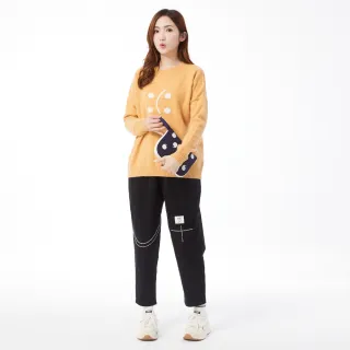 【betty’s 貝蒂思】腰鬆緊繡字直筒牛仔褲(深藍色) 歷史價格詳細信息