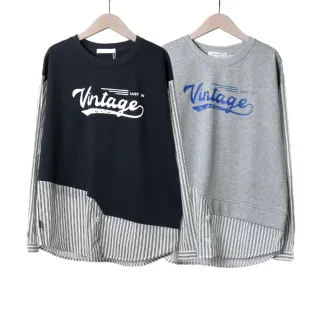 【betty’s 貝蒂思】條紋拼接圓領長袖上衣(共二色) 歷史價格詳細信息