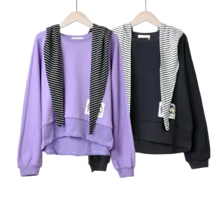 【betty’s 貝蒂思】假兩件條紋翻領雪紡上衣(紅色) 歷史價格詳細信息