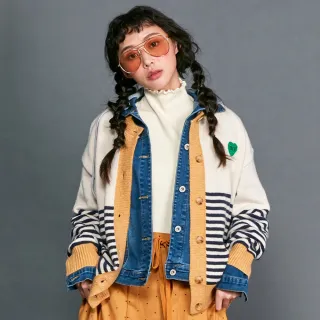 【betty’s 貝蒂思】細條紋落肩長袖T-shirt(米白) 歷史價格詳細信息