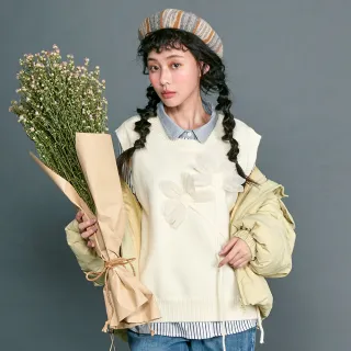 【betty’s 貝蒂思】蝴蝶結色塊印花蕾絲澎袖T-shirt(共二色) 歷史價格詳細信息