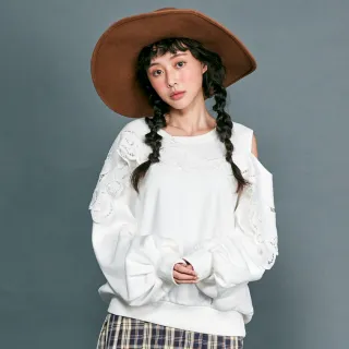 【betty’s 貝蒂思】鏤空蕾絲半開襟立領澎袖T-shirt(黑色) 歷史價格詳細信息