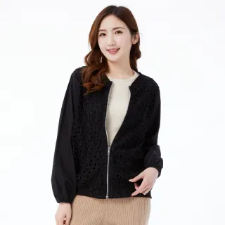 【betty’s 貝蒂思】花朵蕾絲拼接立領外套(黑色) 價格比較,價格查詢,歷史價格詳細信息