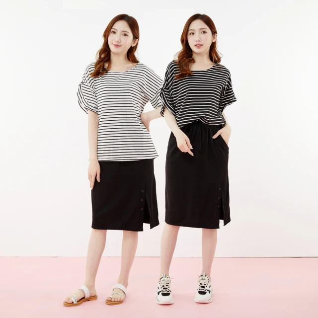 【betty’s 貝蒂思】條紋荷葉壓蕾絲長裙(淺藍) 歷史價格詳細信息