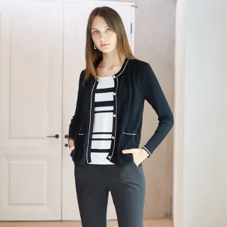 【MYVEGA 麥雪爾】MA假兩件式異材質拼接小香風上衣-白 歷史價格詳細信息