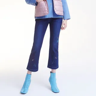 【MYVEGA 麥雪爾】花朵印花V領羅紋邊上衣-深藍 歷史價格詳細信息