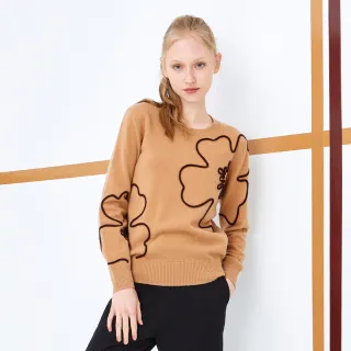 【MYVEGA 麥雪爾】MA羊毛肩拼接簍空蕾絲針織上衣-米 歷史價格詳細信息