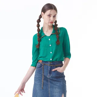 【MYVEGA 麥雪爾】天絲棉經典撞色格紋針織上衣-灰 歷史價格詳細信息