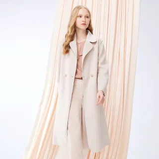 【MYVEGA 麥雪爾】MA羊毛肩拼接簍空蕾絲針織上衣-米 歷史價格詳細信息