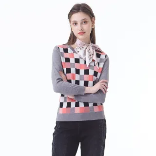 【MYVEGA 麥雪爾】天絲棉經典撞色格紋針織上衣-灰 價格比較,價格查詢,歷史價格詳細信息