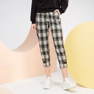 【YIDIE 衣蝶】格紋雙釦西裝翻領大衣外套-黑 歷史價格詳細信息
