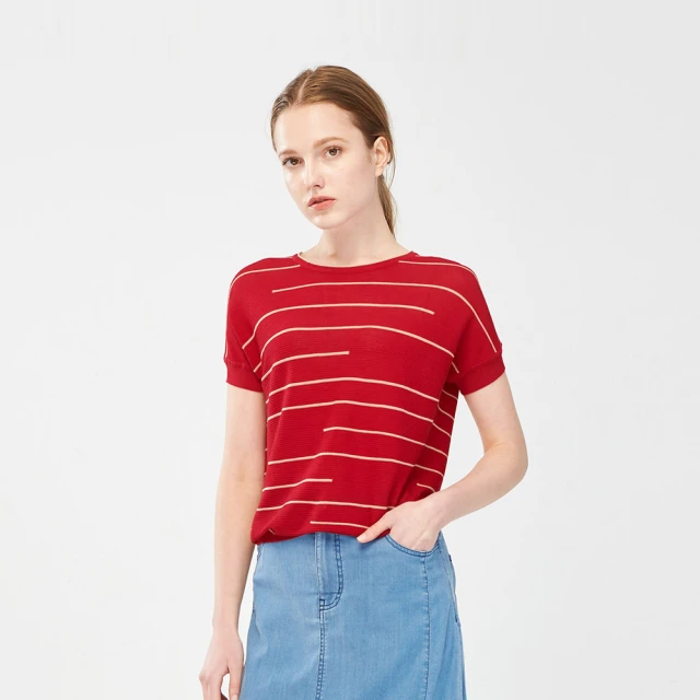 【MYVEGA 麥雪爾】天絲棉經典撞色格紋針織上衣-灰 歷史價格詳細信息