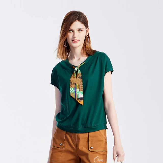 【MYVEGA 麥雪爾】天絲棉經典撞色格紋針織上衣-灰 歷史價格詳細信息