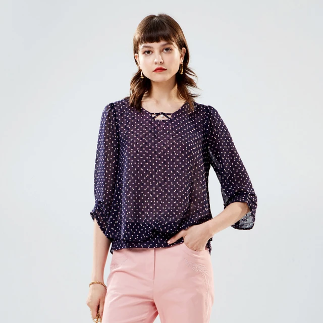 【MYVEGA 麥雪爾】點點漩渦下擺不規則長洋裝 歷史價格詳細信息