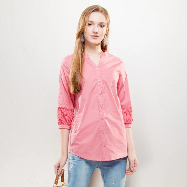 【MYVEGA 麥雪爾】MA純棉素面口袋長版襯衫-深藍 歷史價格詳細信息