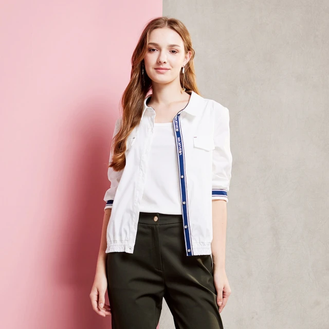 【MYVEGA 麥雪爾】MA純棉素面口袋長版襯衫-深藍 歷史價格詳細信息