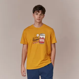 【GIORDANO 佐丹奴】男裝復古印花長袖上衣(05 深藍) 歷史價格詳細信息