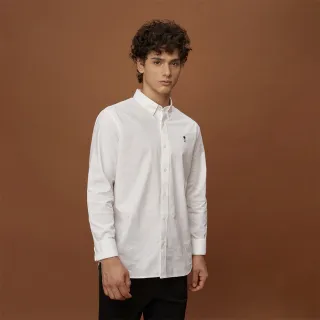 牛津紡襯衫 男 白襯衫 長袖襯衫 修身 休閒襯衫 大襯衫 男士長袖襯衫 商務男士潮流襯衣 簡約 質感 素色 歷史價格詳細信息