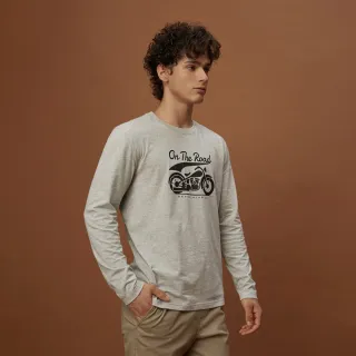 GIORDANO 男裝印花長袖上衣 NEVER GIVE UP-多色任選 歷史價格詳細信息