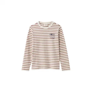 GIORDANO 女裝條紋七分袖上衣 - 標誌黑X皎白 歷史價格詳細信息