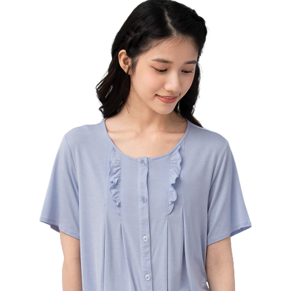 華歌爾睡衣-睡眠研究系列 M-LL快熱紗印花半開襟褲裝(奶油米)-LWB58633FJ 歷史價格詳細信息