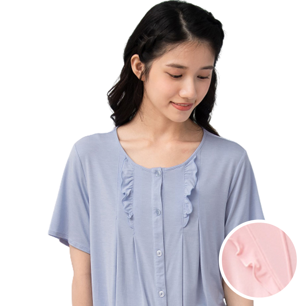 華歌爾睡衣-睡眠研究系列 M-LL快熱紗印花半開襟褲裝(奶油米)-LWB58633FJ 歷史價格詳細信息