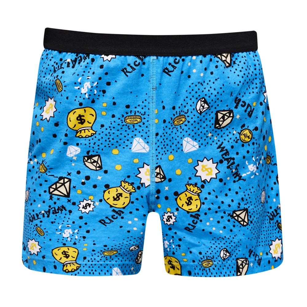 DADADO-富貴滿盈 M-3L印花四角男內褲(藍) 天然絲光棉-GHQ302BU 歷史價格詳細信息